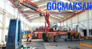 Göçmaksan ltd şti firmasında 60 Tonluk hiyap vinçle fabrikada makina montajı.html